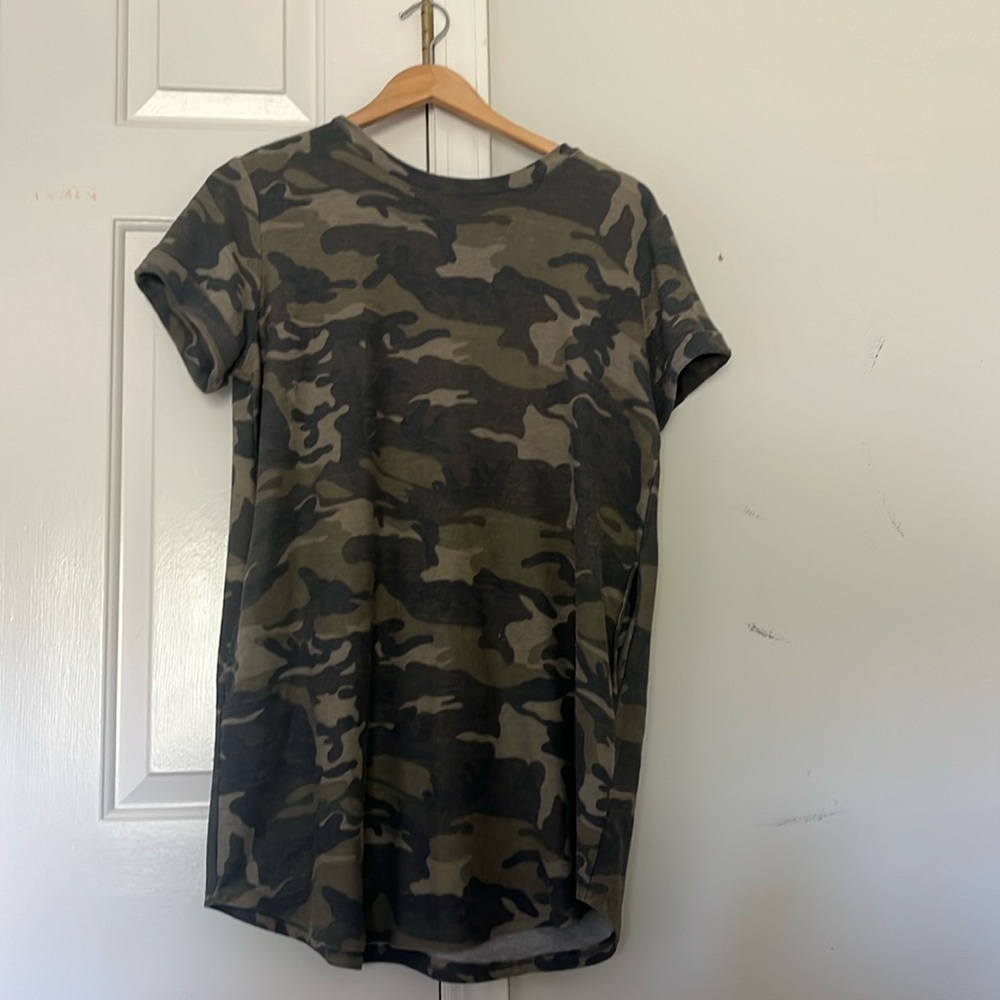 Camo casual mini dress